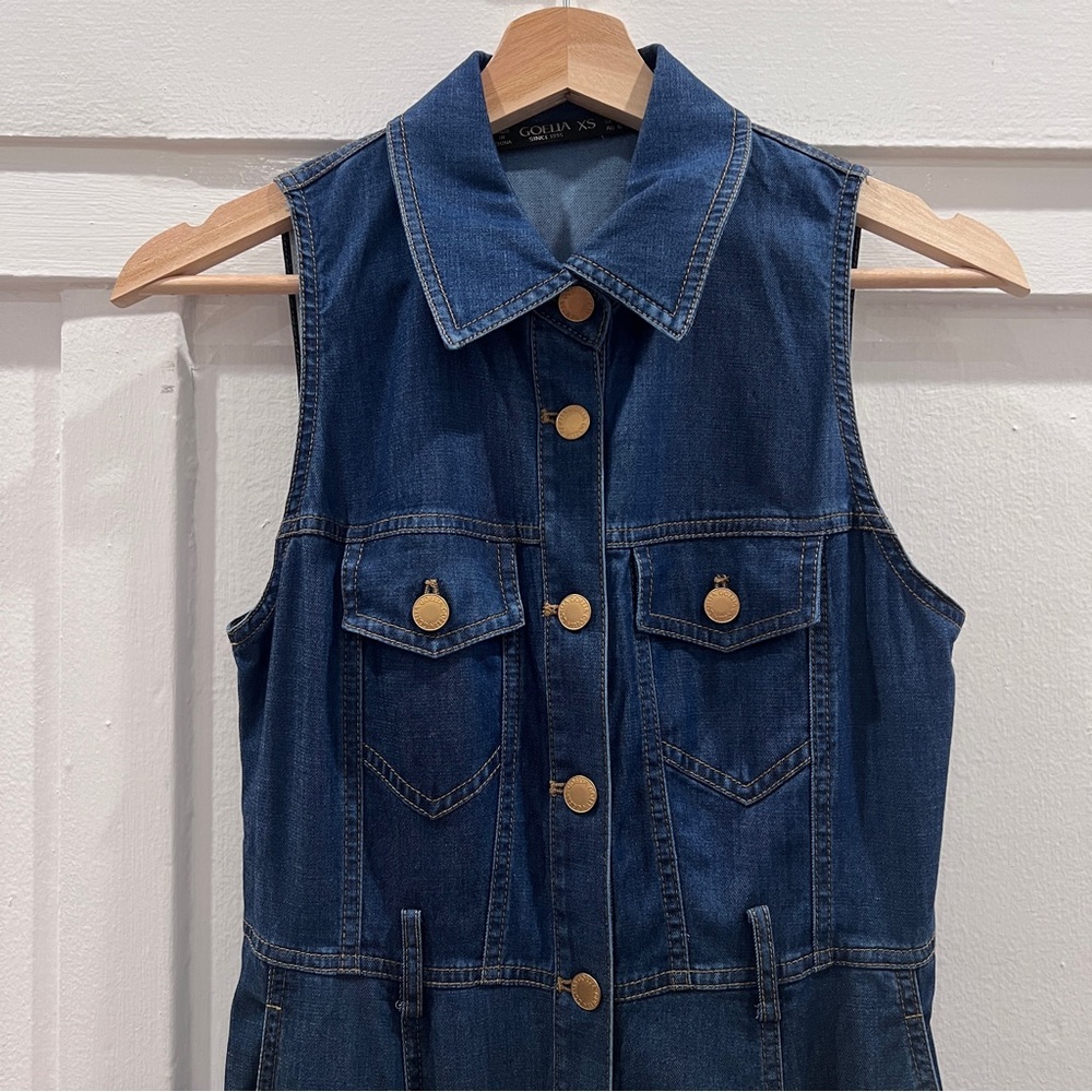 Goelia denim dress w belt - Picture 12 of 16